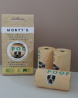 Compostable Cornstarch Poop Bags 45 Bags (3 Roll Box)