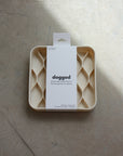 Dogged argyle slow feeder bowl - buttercream