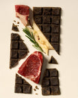 Cut Ryoken Instinct Dog Treat Beef Bar with Meat on Neutral background