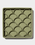 Dogged Olive Scale Silicone Slow Feeder for Dog on white background