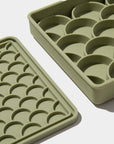 Dogged Olive slow feeder bowl for dog details scale