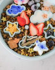 food in non toxic silicone Emerypets Star Cloud slow feeder for dog in blue color
