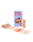 Poop Corn Roll of Poop Corn pet waste bags with packaging on a white background