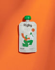Rigby Beef pouch on an orange background