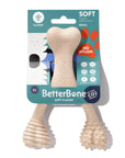 BetterBone soft dog chew toy with packaging on a white background