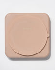 dogged beach silicone slow feeder bowl in rose water color back