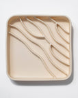 dogged beach slow feeder bowl buttercream on white background color