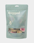 dogged fig freeze dried package blue bag on white background single-ingredient dog food treat+topper