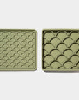 dogger 3 in 1 olive scale slow feeder for dog bowl