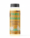 Meaty Bubbles – pet-safe, meat-flavored edible bubbles made with non-toxic, vegan‑friendly, gluten‑free ingredients; a 150 ml bottle of irresistible scented bubbles that dogs love to chase, lick, and pop.