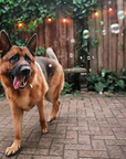 Meaty Bubbles – pet-safe, meat-flavored edible bubbles made with non-toxic, vegan‑friendly, gluten‑free ingredients; a 150 ml bottle of irresistible scented bubbles that dogs love to chase, lick, and pop.