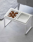 Yamazaki Home Slow Feeder Pet Bowl - Steel + Ceramic