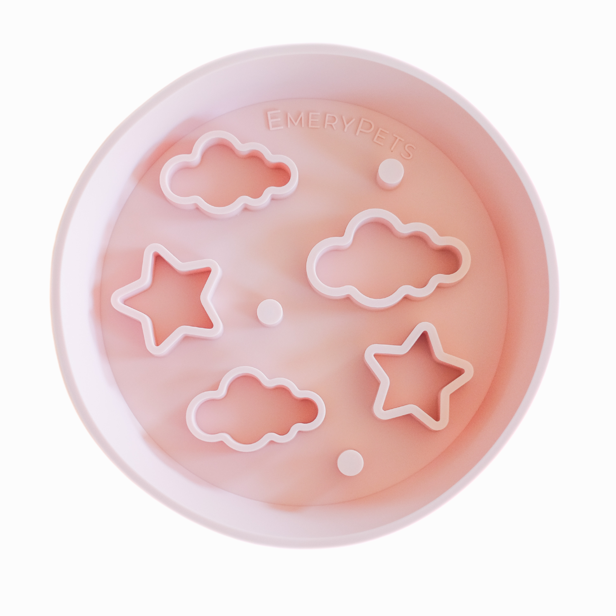 non toxic silicone Emerypets Star Cloud slow feeder pink