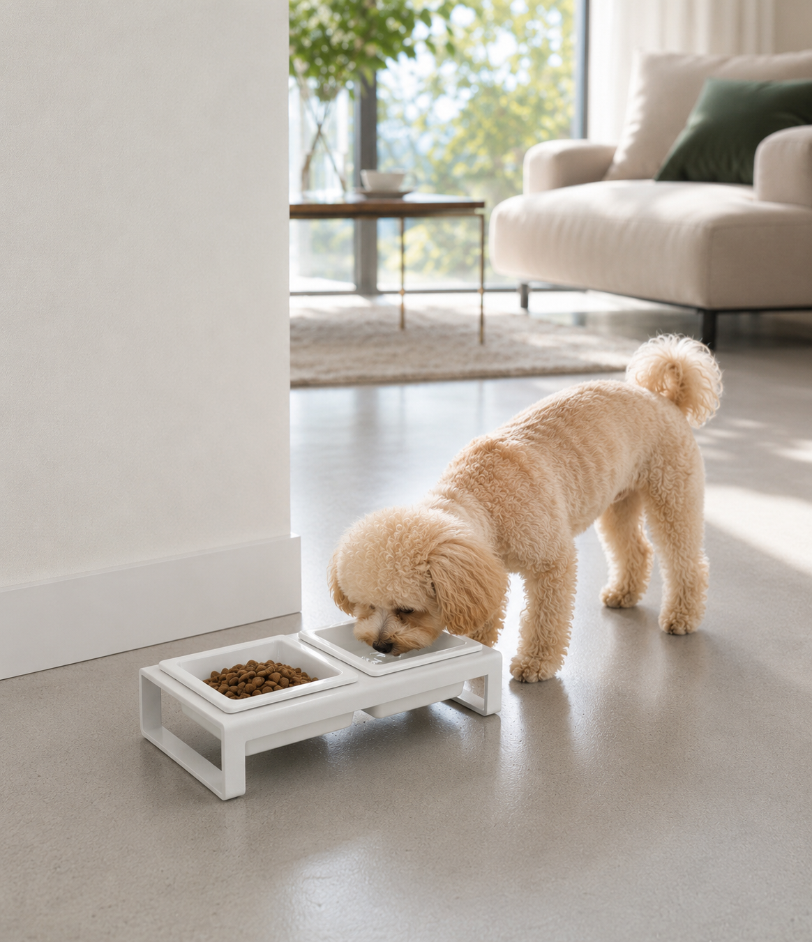 Yamazaki Home Tower Pet Food Bowl - Short