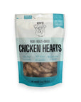 Package of Koira Pure Freeze-Dried Chicken Hearts for dogs on a white background