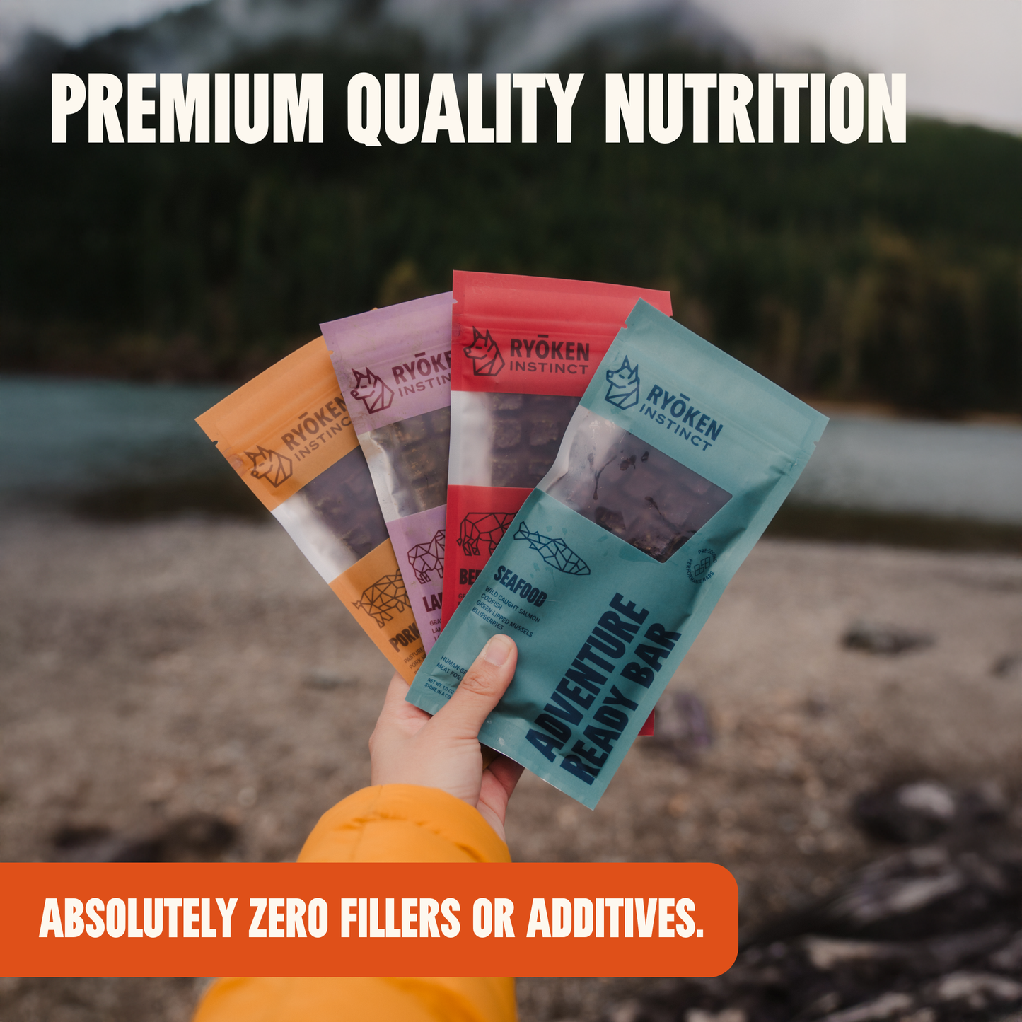 Ryoken Instinct Dog Bar Premium Quality  Nutrition Adventure Ready Bar