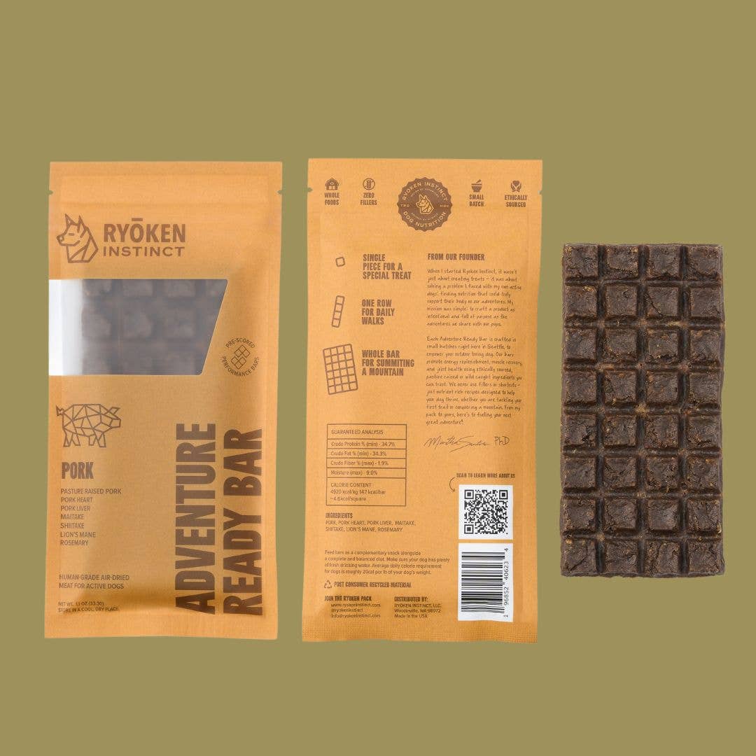 Ryoken Instinct Pork Adventure Bar Package Dog Treat