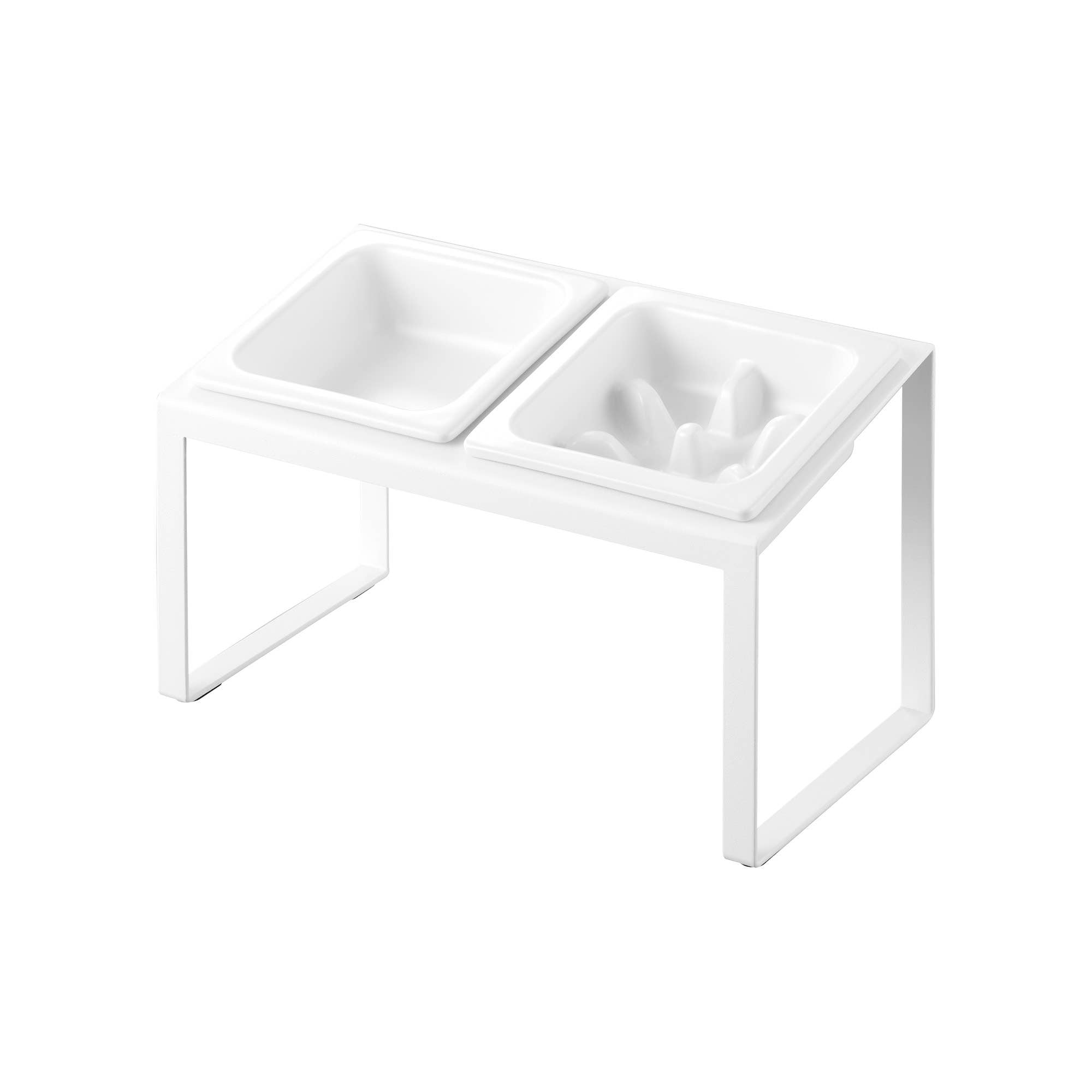 Yamazaki Home Slow Feeder Pet Bowl - Steel + Ceramic