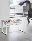 Yamazaki Home Slow Feeder Pet Bowl - Steel + Ceramic